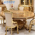 4500usd Castle Beautiful with 6 chair Kfsee Dining Table Set