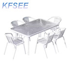 130usd with 6 chair 150cm length Kfsee Dining Table Set Garden Furniture