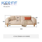 650usd Solid Wood Living Room Kfsee Sofa Furniture