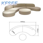 600usd 300cm length White Curve 3 Seater Kfsee Sofa Furniture