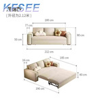 350usd 212cm length Luxury Sleeper Minimalist Kfsee Sofa Bed