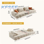 350usd 240cm length Luxury Sleeper Minimalist Kfsee Sofa Bed