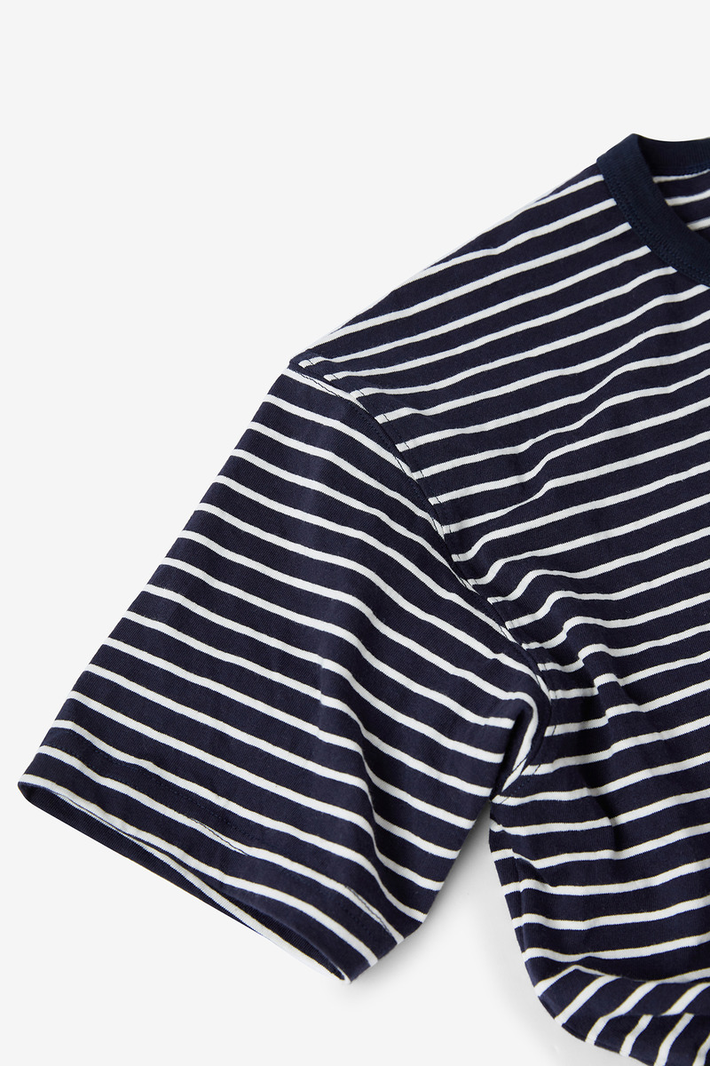 French Striped Sailor short-sleeved T-shirt-4