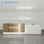 300usd 120*60*100cm Beautiful Spa Kfsee Reception Table Cashier