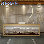 300usd 150*60*100cm Kfsee Beauty Reception Table Desk