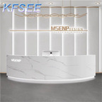 400usd 150cm length Cashier Romantic ins Kfsee Reception Table Desk