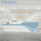 300usd 120cm length Beauty Kfsee Reception Counter Table