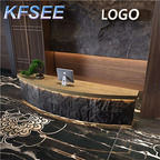 450usd 150cm length Salon Kfsee Reception Table Desk