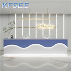 350usd 160cm length Salon Kfsee Reception Table Desk