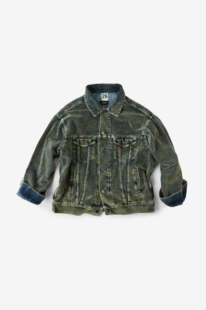 Slub Indigo Velveteen Type 3 Trucker Jacket,unisex