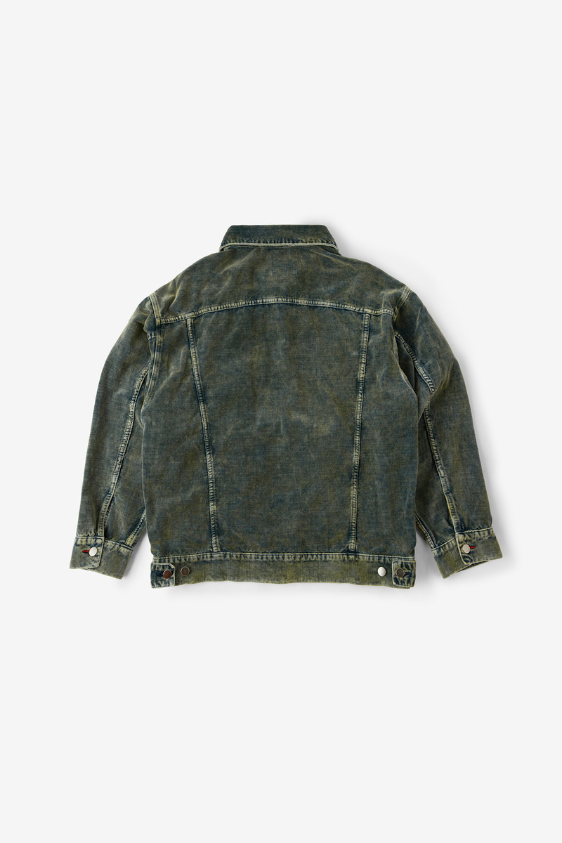Slub Indigo Velveteen Type 3 Trucker Jacket,unisex-2