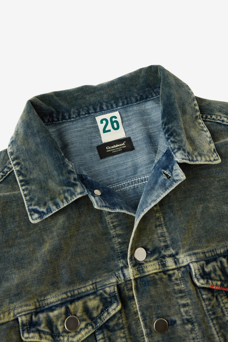 Slub Indigo Velveteen Type 3 Trucker Jacket,unisex-3