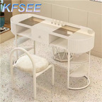 90usd with bench and chair 120cm length in love Kfsee Nail Table