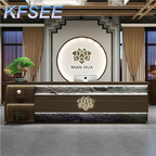 600usd 280cm length Pretty Beauty Shop Kfsee Reception Table