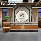 600usd 280cm length Pretty Beauty Shop Kfsee Reception Table
