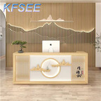 300usd 120cm length Traditional Kfsee Cashier Reception Table