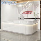 150usd 140cm length Corner Kfsee Reception For Beauty Salon