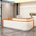 150usd 140cm length Corner Kfsee Reception For Beauty Salon