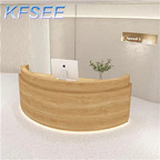 300usd 160cm length Curve Kfsee Office Reception Desk Counter