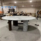 1600usd 100cm Round Marble Home Kfsee Dining Table