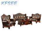 3300usd 1+2+3 Kfsee Solid Wood Sofa Furniture