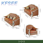 2300usd American Style 1+2+3 Kfsee Solid Wood Sofa