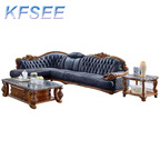 3500usd Kfsee Corner Zingana Wood Sofa Furniture