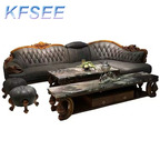 3500usd Kfsee Corner Zingana Wood Sofa Furniture