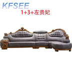 4000usd Kfsee Corner Zingana Wood Sofa Furniture