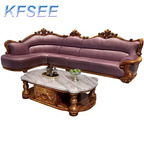4500usd Kfsee Corner Zingana Wood Sofa Furniture