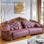 4000usd Kfsee Corner Zingana Wood Sofa Furniture