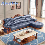 3500usd Kfsee Corner Zingana Wood Sofa Furniture
