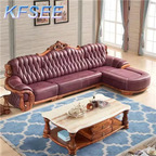 3500usd Kfsee Corner Zingana Wood Sofa Furniture