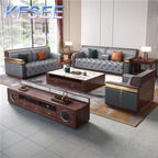5000usd 1+2+3 Kfsee Zingana Wood Sofa Furniture