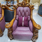 3500usd single seat Kfsee Zingana Wood Sofa Furniture