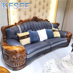 5500usd two seat Kfsee Zingana Wood Sofa Furniture