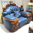3500usd single seat Kfsee Zingana Wood Sofa Furniture