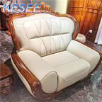 2800usd single seat Kfsee Zingana Wood Sofa Furniture