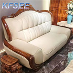 3500usd two seat Kfsee Zingana Wood Sofa Furniture