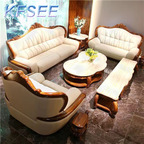 10000usd 1+2+3 Kfsee Zingana Wood Sofa Furniture