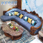 7000usd Kfsee Zingana Wood Sofa Furniture