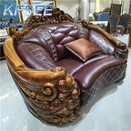 4000usd single seat Kfsee Zingana Wood Sofa Furniture