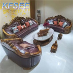 14000usd 1+2+3 Kfsee Zingana Wood Sofa Furniture