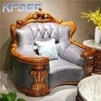 4000usd single seat Kfsee Zingana Wood Sofa Furniture