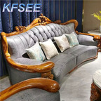 6000usd three seat Kfsee Zingana Wood Sofa Furniture