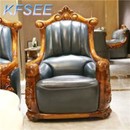 2300usd single seat Kfsee Zingana Wood Sofa Furniture