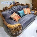 4500usd two seat Kfsee Zingana Wood Sofa Furniture