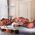 6500usd 1+2+3 Kfsee Zingana Wood Sofa Furniture