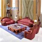 15000usd 1+2+3 Kfsee Zingana Wood Sofa Furniture