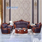6000usd 1+2+3 Kfsee Zingana Wood Sofa Furniture